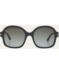 Tom Ford - Gradient Round Acetate Sunglasses - Lyst