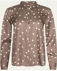 L'Agence - Ellery Polka Dot Blouse - Lyst
