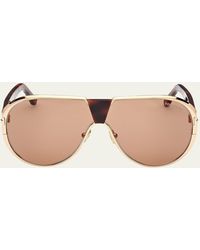 Tom Ford - Vicenzo Metal And Acetate Aviator Sunglasses - Lyst