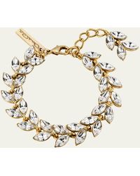 Oscar de la Renta - Crystal Leaf Bracelet - Lyst