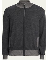 FIORONI CASHMERE - Vanise Cashmere And Cotton Full-Zip Sweater - Lyst
