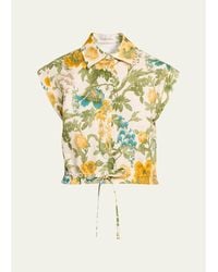 Cara Cara - Octavia Floral Linen Top - Lyst