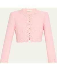 LoveShackFancy - Leilana Lace-Trim Jacket - Lyst