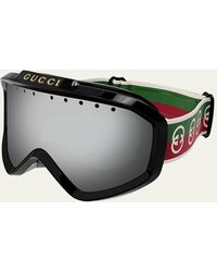 Gucci - Multicolor Logo Injection Plastic Shield Sunglasses - Lyst