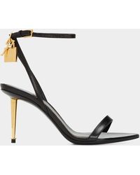 tom ford 85mm lock leather sandals