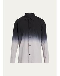 IM MEN - Textured Cotton Drip Degrade Button-Down Shirt - Lyst