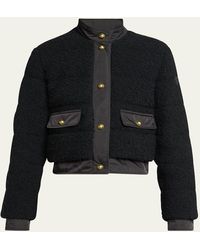 Moncler - Blandy Tweed Short Down Jacket - Lyst