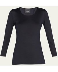 Akris - Fitted 3/4-sleeve Stretch-jersey Top - Lyst