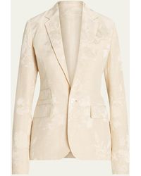 Ralph Lauren Collection - Parker Floral Jacquard Single-breasted Blazer Jacket - Lyst