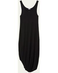 Loewe - Asymmetric Draped Midi Tank Dress - Lyst