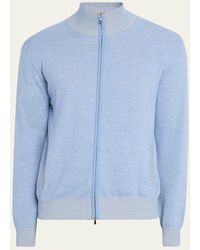 FIORONI CASHMERE - Vanise Cashmere And Cotton Full-Zip Sweater - Lyst