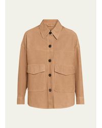 Arma - Kaylee Button-Down Lambskin Suede Jacket - Lyst