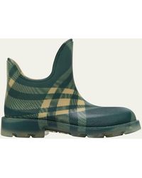 Burberry - Marsh Check Rubber Rain Boots - Lyst