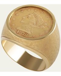 Jorge Adeler - 18k Yellow Gold 1878 2.5 Dollar Coin Ring - Lyst