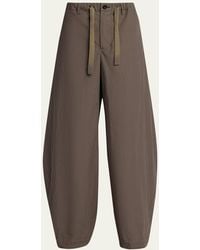 Sacai - Drawstring Cotton Pants - Lyst
