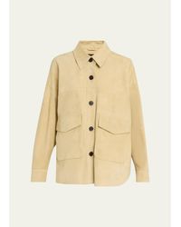 Arma - Kaylee Button-Down Lambskin Suede Jacket - Lyst