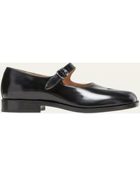 Maison Margiela - Tabi Leather Mary Jane Ballerina Flats - Lyst