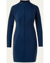 Akris - Techno Neoprene Long-Sleeve Zip-Front Dress - Lyst