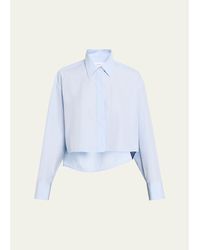 A.L.C. - Maude Cropped Cotton Poplin Top - Lyst