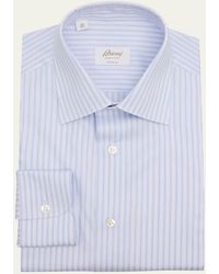 Brioni - Giza 45 Cotton Multi-Stripe Dress Shirt - Lyst