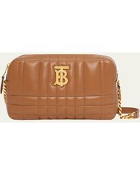 Burberry - Lola Small Quilted Check Camera Crossbody Bag - Lyst