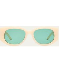 Casablancabrand - Memphis Wave Acetate Oval Sunglasses - Lyst