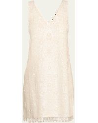 Kobi Halperin - Flo Sleeveless Sequin Bead-fringe Mini Dress - Lyst