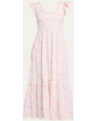 LoveShackFancy - Chessie Floral Maxi Dress - Lyst