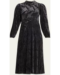 Sea - Regine Long-Sleeve Burnout Midi Dress - Lyst