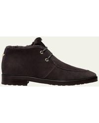 Bougeotte - Aspen Suede Shearling-Lined Winter Boots - Lyst