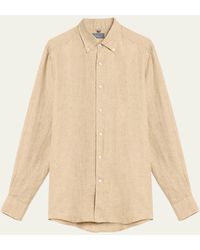 Bergdorf Goodman - Linen Casual Button-down Shirt - Lyst