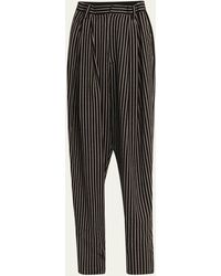 Marc Jacobs - Striped Oversized Wool Trousers - Lyst