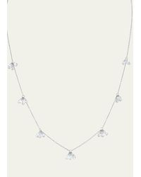 64 Facets - 18k White Gold Cluster Diamond Necklace - Lyst