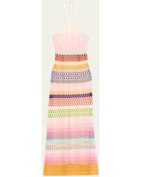 Missoni - Multicolor Open-knit Halter Maxi Dress - Lyst