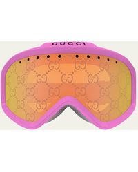 Gucci - Multicolor Logo Injection Plastic Shield Sunglasses - Lyst
