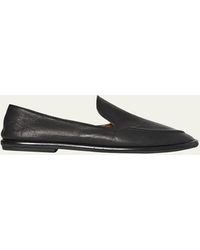 The Row - Canal Leather Slip-on Loafers - Lyst
