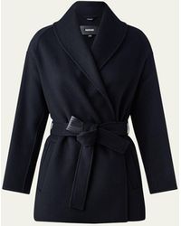 Mackage - Tyra Double-face Wool Wrap Coat With Tie Belt - Lyst
