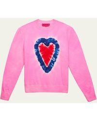 The Elder Statesman - Heart Tie-dye Cashmere Sweater - Lyst