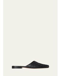 The Row - Penelope Ostrich Leather Mules - Lyst