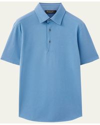 Loro Piana - Cotton Pique Polo Shirt - Lyst