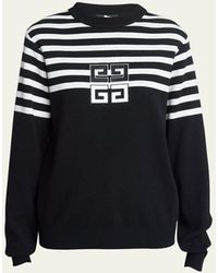 Givenchy - Cropped Wool Sweater With Logo Embroidery - Lyst