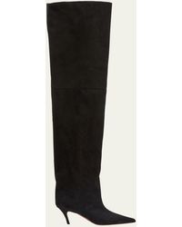 AMINA MUADDI - Fiona Suede Over-the-knee Boots - Lyst