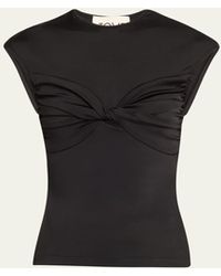 TOVE - Paola Shiny Twist-front Top - Lyst