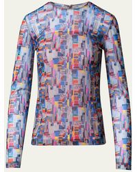 Akris Punto - Tulle Nyc Paper Collage Print Top - Lyst
