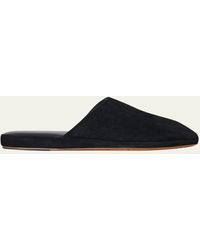 The Row - Franco Suede Slipper Mules - Lyst