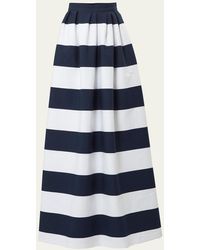 Carolina Herrera - Striped Ball Skirt - Lyst