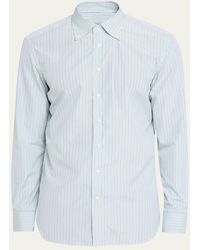 Bergdorf Goodman - Cotton Tattersall Check Button-Collar Sport Shirt - Lyst
