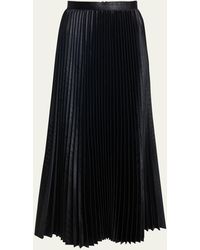 Alaïa - Embossed Pleated Midi Skirt - Lyst