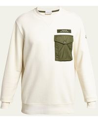 Moncler - Archivio Terry Crewneck Pocket Sweatshirt - Lyst
