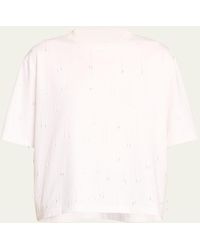 Jonathan Simkhai - Amaru Organic Stretch Cotton Embellished T-shirt - Lyst